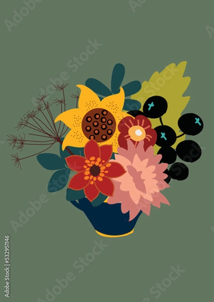 Fototapeta bouquet of flowers