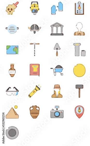 Fototapeta iconpack design for profiles and presentations