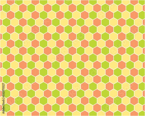 Fototapeta タイル　ハニカム　六角形　スウォッチ　パターン