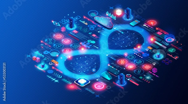 Obraz Platform Engineering Concept - 3D Illustration