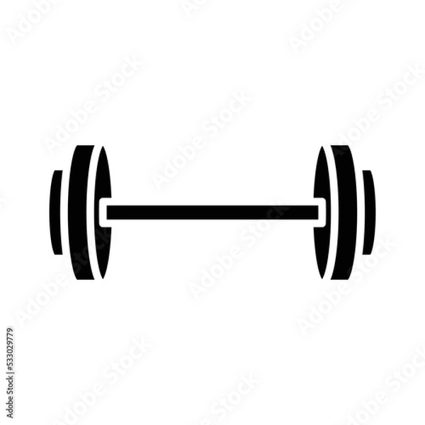 Obraz dumbbell icon vector design simple and clean