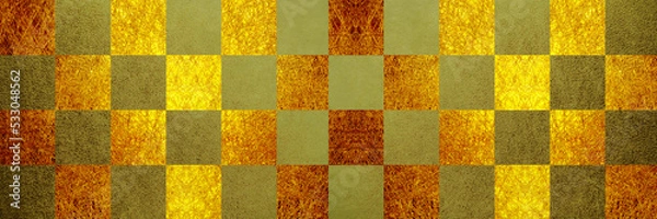 Fototapeta 金色のある市松模様