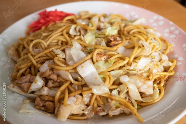 Fototapeta 岡山県真庭市のとても美味しいひるぜん焼そば