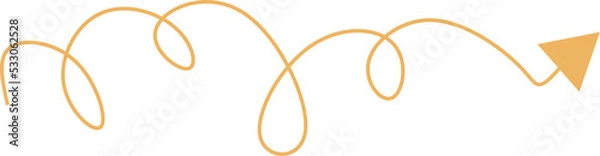 Fototapeta Stylized Customizable Vector Arrow Graphic resource asset for graphic designers