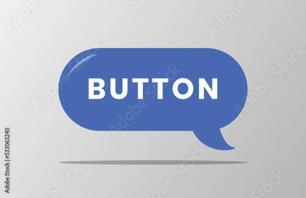 Obraz blue bubble speech button