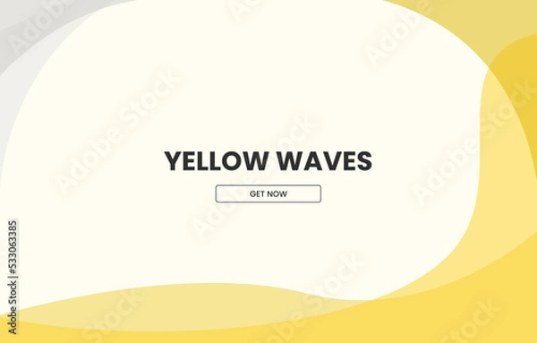 Obraz Yellow waves background template