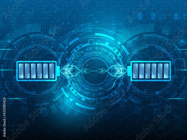 Obraz 2d illustration Abstract futuristic electronic circuit technology background