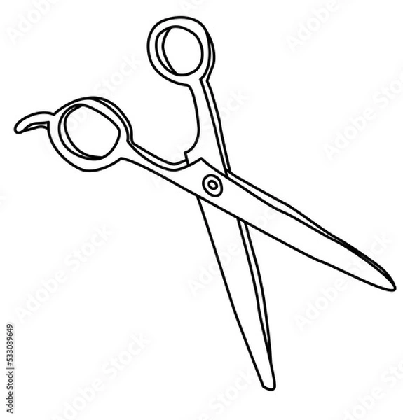 Fototapeta 美容師アイテム ハサミ