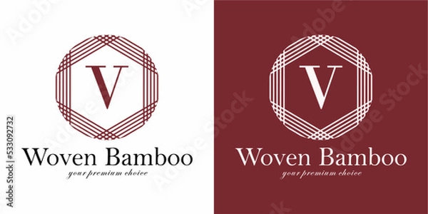 Obraz Luxury Logo Design with Letter V
