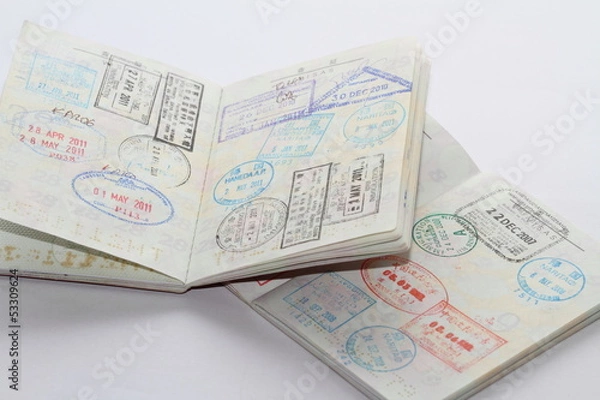 Fototapeta パスポートの査証