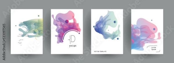 Fototapeta Minimal Vector covers design. Cool halftone gradients. Future Poster template.