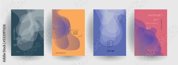 Fototapeta Minimal Vector covers design. Cool halftone gradients. Future Poster template.