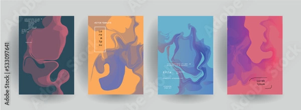 Obraz Minimal Vector covers design. Cool halftone gradients. Future Poster template.