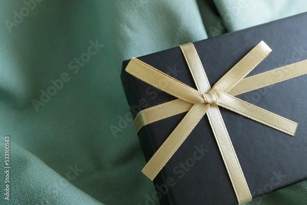 Obraz 黒いギフトボックス　リボン