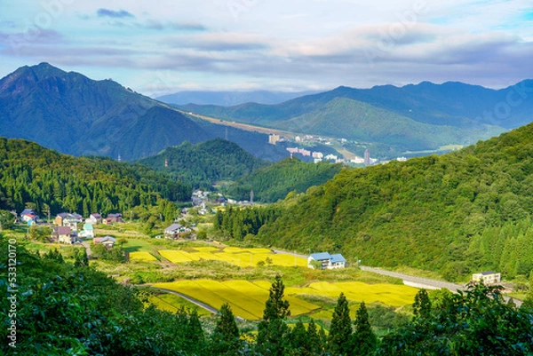 Obraz 米処魚沼の秋の風景