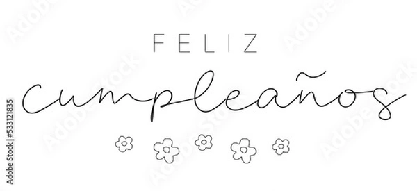 Fototapeta Feliz cumpleaños lettering