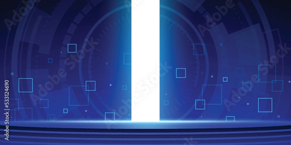 Fototapeta Abstract hi tech. Abstract digital background with technology. Vector abstract technology.	