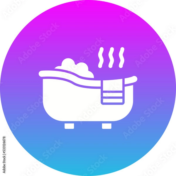 Obraz Hot Tub Gradient Circle Glyph Inverted Icon