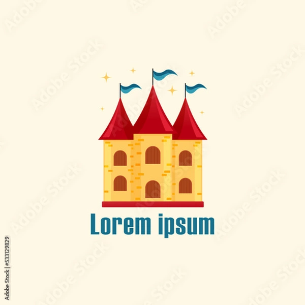Obraz Castle vector illustration, castle logo simple
