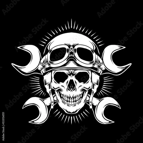 Fototapeta skull rider vector image 