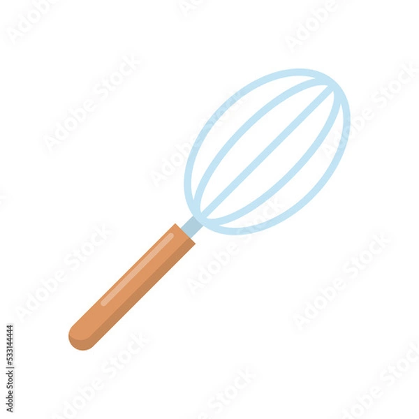 Fototapeta Vector graphic of whisk. Dough beater illustration with flat design style. Suitable for content design assets
