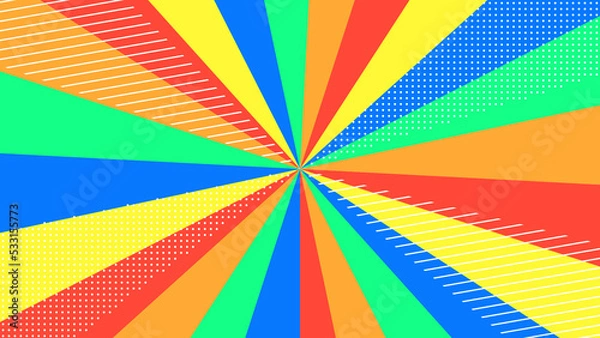 Obraz 放射状のラインが回転する背景