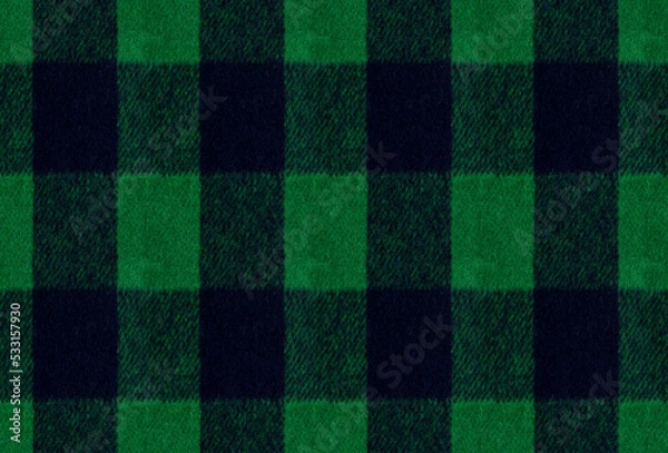 Fototapeta seamless green gingham check wool texture