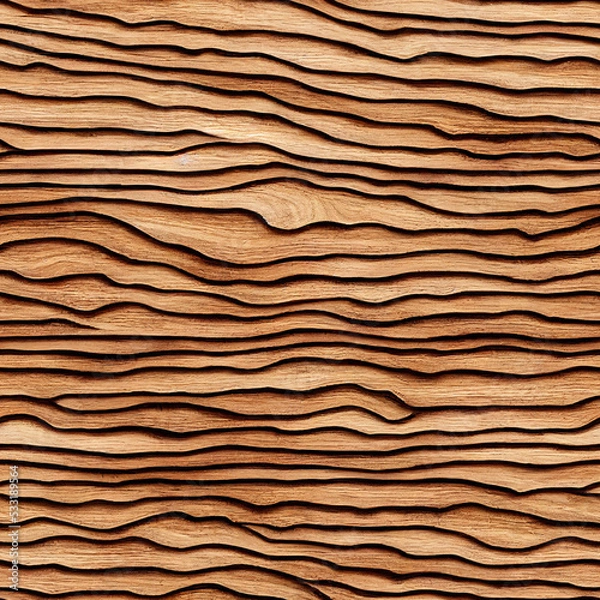 Obraz Wood texture seamless pattern, 3D rendering, 3D rendering.