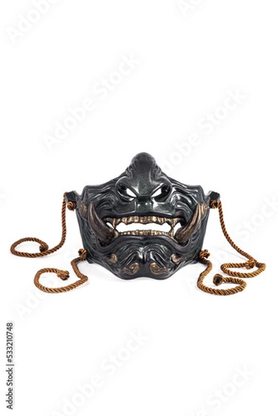 Obraz Isolated photos of Japanese traditional samurai masks