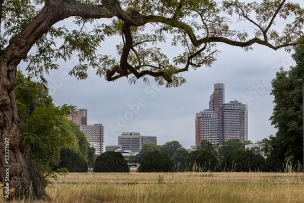 Obraz Tall buildings dominating urban skyline in Cologne