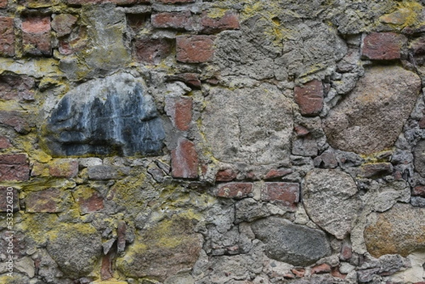 Obraz fragment kamiennego muru