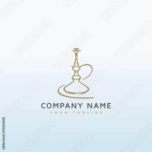 Obraz Hookah icon vector logo design