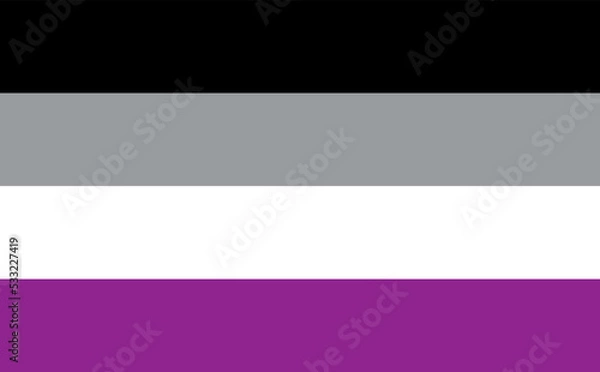 Obraz Asexual Flag - one of a community of LGBTQ pride sexual minorities.