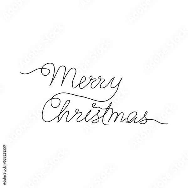 Fototapeta Hand drawn modern brush calligraphy isolated on white background.