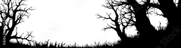 Obraz Halloween forest .Graphic elements for design.	