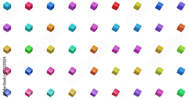 Fototapeta 3d geometric shapes cube