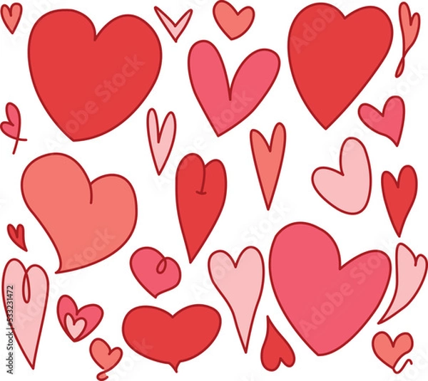 Obraz seamless background with hearts