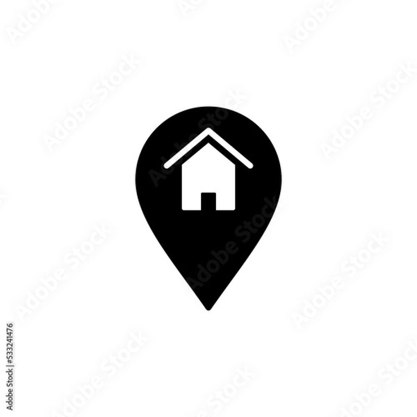 Fototapeta Address icon vector for web and mobile app. home location sign and symbol. pinpoint