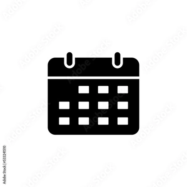Obraz Calendar icon vector for web and mobile app. Calender sign and symbol. Schedule icon symbol