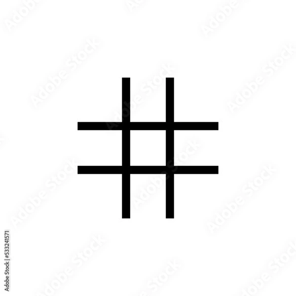 Fototapeta Hashtag icon vector for web and mobile app. hashtag sign and symbol