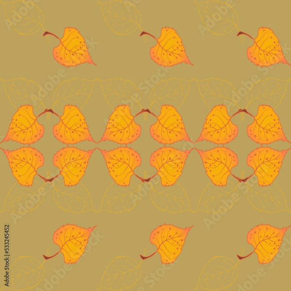 Obraz Seamless pattern with autumn leaves