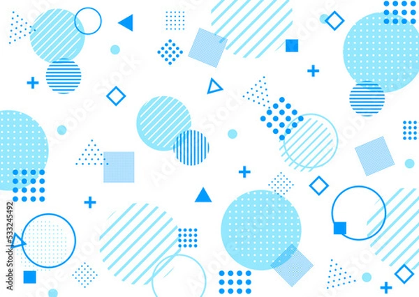 Fototapeta abstract background with blue geometric patterns