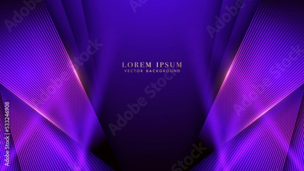 Obraz Blue luxury background with purple shine lines and light beam pink effect. Elegant style design concept