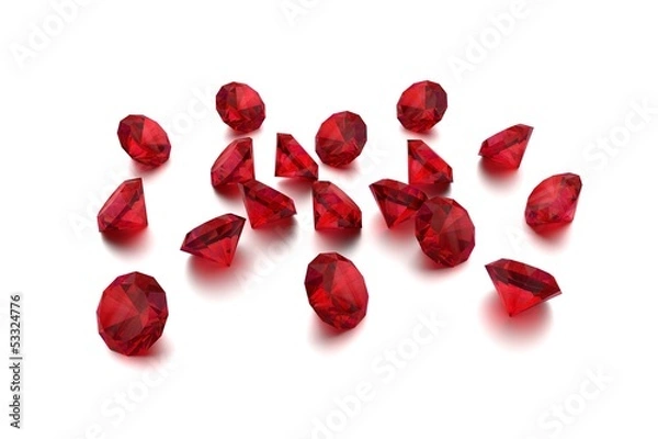 Obraz 3D Rubys - 18 Red Gems