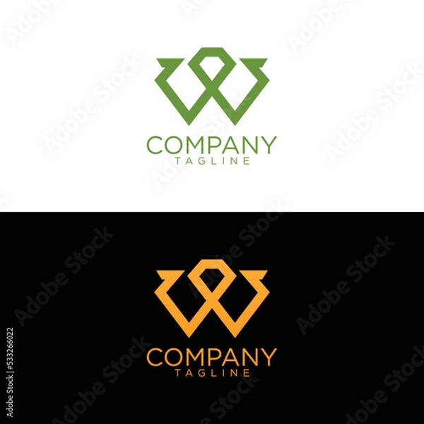 Fototapeta w diamond logo design and premium vector templates