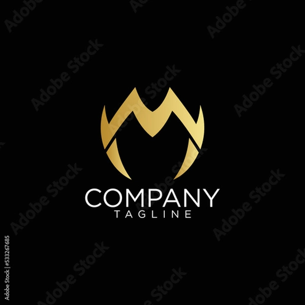 Obraz m logo design and premium vector templates