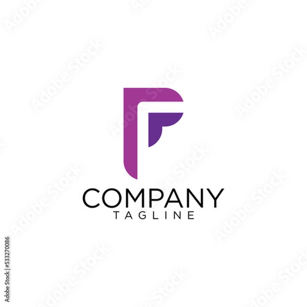 Fototapeta f logo design and premium vector templates