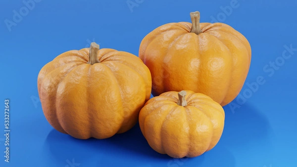 Fototapeta Pumpkins isolated with background