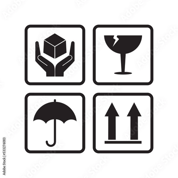 Obraz set of packing icons vector symbol