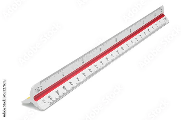 Obraz Triangle scale ruler on white ..